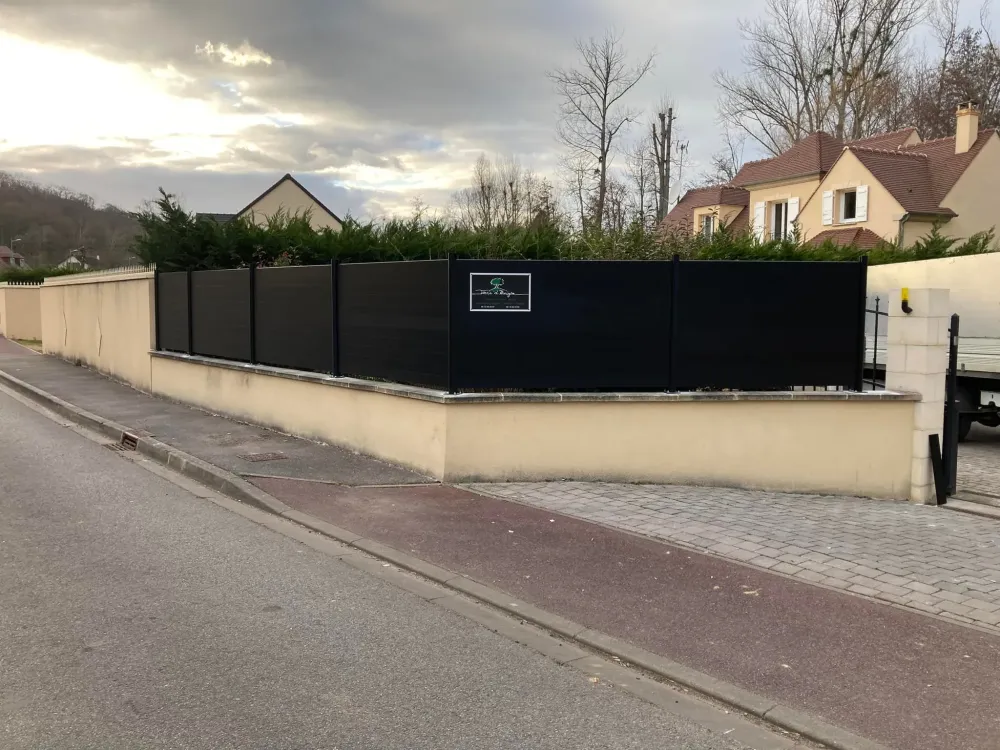 Cloture aluminium noire